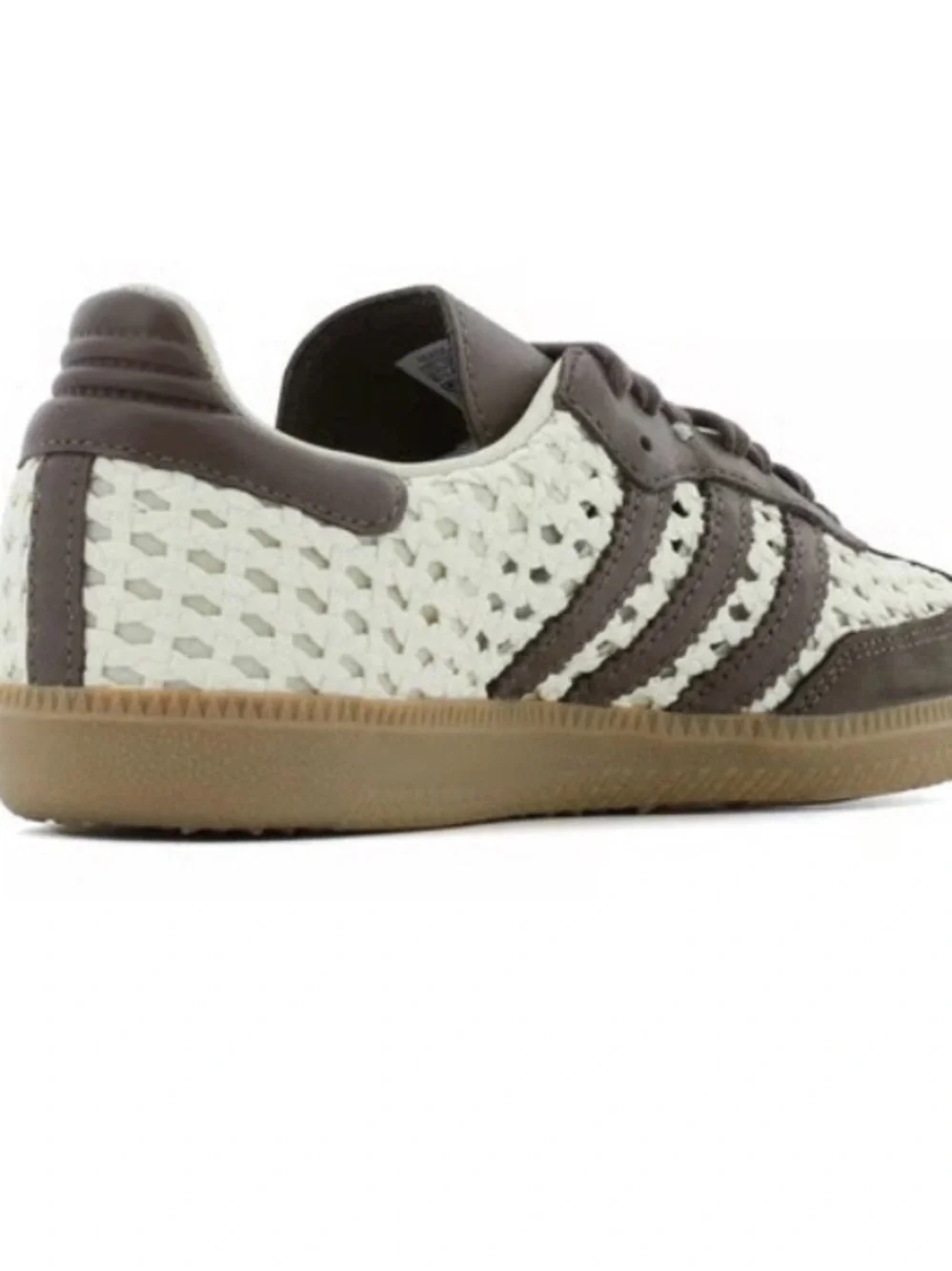 adidas samba OG Women’s Brown & Cream Woven Samba Sneakers - Picture 3 of 8